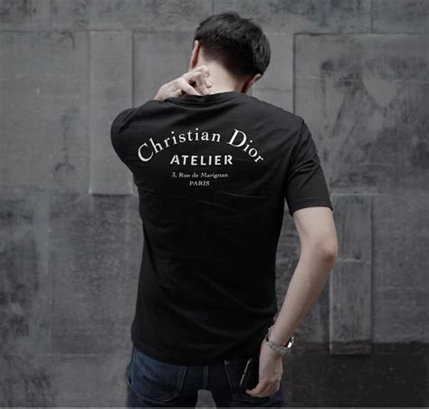 black christian dior t shirt|christian dior atelier shirt.